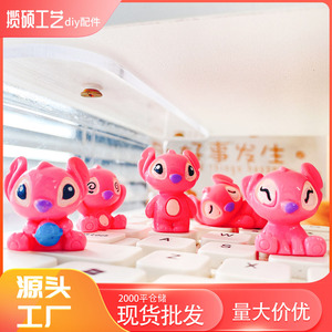 Figura Decorativa de Stitch Rosa, Miniatura de Resina, Forma de Animal 3D, Decoración para el Hogar, Adorno de Escritorio - Product Image 2