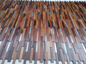 แผงไม้3D แบบมี3D แผงไม้สำหรับตกแต่งภายในบ้านดีไซน์โลหะ - Product Image 5