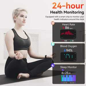 IDW25 Smartwatch Damen BT-Anruf Herzfrequenz Alexa Sprachassistent IP68 Fitness-Tracker Smartwatch Herren für iOS Android - Product Image 3