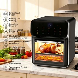 HY 2026 Nueva Freidora de Aire de 10L, Aleación de Aluminio de una Pieza, Gran Capacidad, Visual, Multifuncional para el Hogar - Product Image 1