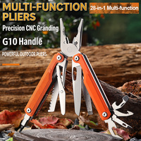 Pince multifonction HongRui Orange 28-en-1 : l'outil de survie extérieur pliable et portable, un bon allié pour toutes vos besoins.