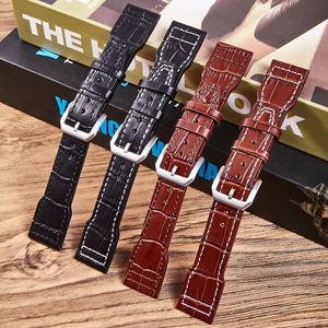 สายนาฬิกาหนังจระเข้แท้สุดหรู ลายไม้ไผ่คลาสสิก สายหนังวัว ขนาด 20 มม. 21 มม. 22 มม. สำหรับ IWC Portofino Portuguese - Product Image 1