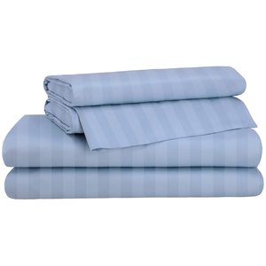 Drap plat en coton personnalisé <span class=keywords><strong>de</strong></span> qualité hôtelière à rayures colorées pour la vente en ligne - Product Image 2