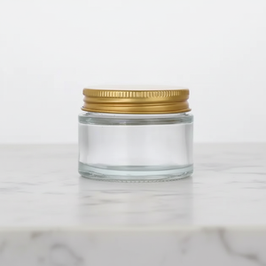 Pot à bougie en verre transparent ambré écologique vide avec couvercles à vis hermétiques - Product Image 1