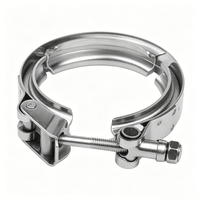 Kit de colliers de serrage universels en acier inoxydable de 3,5'' (89 mm) pour tuyau d'échappement turbo, collier de serrage en V mâle-femelle de qualité supérieure