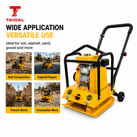 Compacteur de sol vibrant à essence et diesel, compacteur de terrassement réversible pour asphalte, sable, ciment, routes