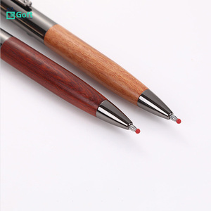 Bolígrafo de madera maciza con mecanismo de pulsación y logotipo grabado, bolígrafo de gel de sándalo y bolígrafo promocional publicitario para empresas, en stock. - Product Image 5