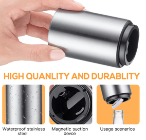 Décapsuleur automatique mural mains libres avec récupérateur <span class=keywords><strong>de</strong></span> capsules en acier inoxydable pour bars et restaurants professionnels rapide - Product Image 4