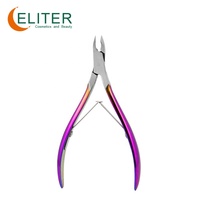 Eliter en Stock forgeage acier inoxydable quart demi-mâchoire pleine placage holographique Opove cuticules manucure coupe cuticules