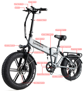 Bicicleta Eléctrica Plegable Original <span class=keywords><strong>Samebike</strong></span> <span class=keywords><strong>XWLX09</strong></span> en Stock en la UE, 20 Pulgadas, Batería de 10 Ah, Fatbike de 500 W, Tres Modos de Conducción - Product Image 5