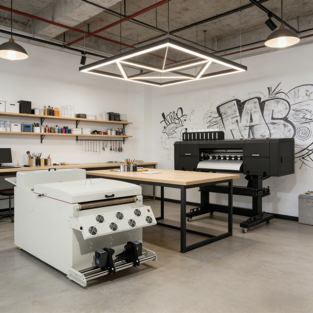 USA Warehouse Top Rated DTF Printer 60cm 4Heads DTF Machine with Powder Shaker and Oven for T Shirt