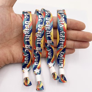 Pulsera de Tela Ajustable Personalizada Barata al por Mayor para Eventos - Product Image 4