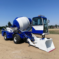 Mezcladora de Concreto Autocargable Portátil de 500L, Pequeña Mezcladora de Cemento Diésel para Construcción Agrícola