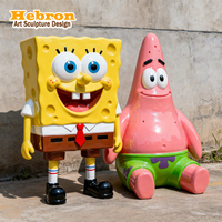 Patung Karakter Kartun 3D Resin Fiberglass Buatan Tangan Dilukis Tangan Model Ukuran Asli untuk Dekorasi Rumah Acara Liburan