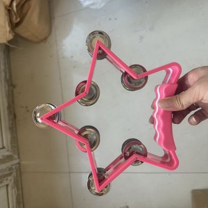 Trẻ em Tambourine Bộ gõ chuông vòng 6 inch Nhựa chuông Vòng tay lắc Tambourine pentagram - Product Image 5