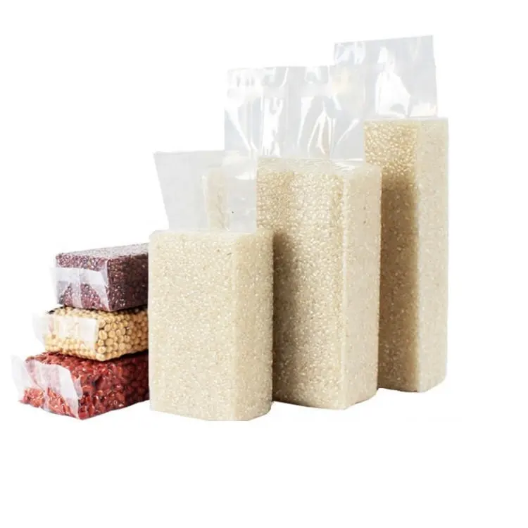 Bolsa de vacío de ladrillo de arroz de nailon grueso 1 2 5 10kg embalaje bolsa de grano de arroz molde bolsa selladora al vacío