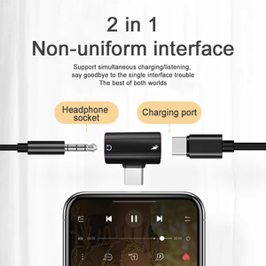Adaptador de cargador y auriculares <span class=keywords><strong>USB</strong></span> tipo <span class=keywords><strong>C</strong></span> a 3,5mm, divisor de carga rápida de 30W con conector de Audio auxiliar para <span class=keywords><strong>Samsung</strong></span> Galaxy S24 23 Ultra - Product Image 3