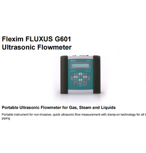 Débitmètre ultrasonique portable FLEXIM FLUXUS G601 haute précision IP66 à fixation par pince pour test d'abrasion, garantie 1 an - Product Image 6