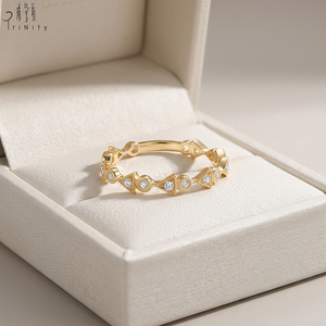 Últimos Productos de Joyería Fina, Fabricante de Joyería, Exportación al por Mayor, Juego de Anillos Vintage, Anillos de Oro Amarillo Sólido de 18K con Diamantes Naturales - Product Image 6