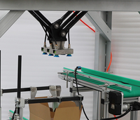 Robot Delta 4 axes haute vitesse avec pré-charge de 3 kg, pince à ventouse pour papier/carton, ligne automatique pour aliments/pain, multi-tension