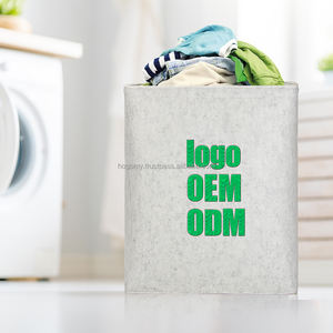 Panier à linge en feutre polyester écologique Ulike - Empilable et pliable, organiseur de vêtements pour salle de bain, salon et armoire - Product Image 2