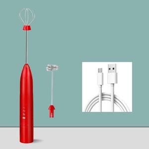Espumador de Leche Recargable de Mano con 2 Batidores Desmontables de Acero Inoxidable, 3 Velocidades Ajustables, Varilla Mezcladora para Bebidas, Espumador para Café - Product Image 3