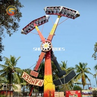 Scream Double Arm Ranger Sky Flyer Thrill Twin Twister Kamikaze Ride Atracción de parque de atracciones de fibra de vidrio y silicona a la venta