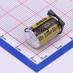 ตัวเก็บประจุ VKME1651K221MV อลูมิเนียมอิเล็กโตรไลต์ SMD D10xL16.5mm 220uF 20% 80V 1.04A-100kHz - Product Image 1