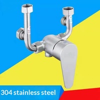 Chauffe-eau électrique, accessoires de robinetterie en U, ensemble complet moderne et simple pour salle de bain, robinet d'eau froide et chaude, pomme de douche