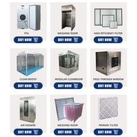 Unit Filter Kipas FFU Kelas 100 Ruang Bersih Filter HEPA Efisiensi Tinggi Pemurnian Udara Plafon Aluminium Cina