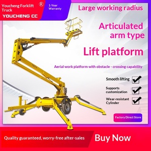 Plataforma elevadora de brazo articulado Youcheng, plataforma elevadora de remolque con brazo plegable, plataforma elevadora con rotación de 360 grados. - Product Image 2