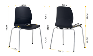 US DELIVERY Modern PP Plastic Portable <b>Dining</b> <b>Chairs</b> with Backrest for Home Bar & Restaurant Use | Ready Ship Contract Seating - Product Image 4