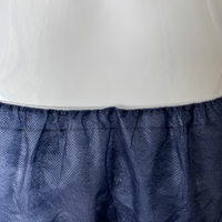Culottes jetables non tissées pour femme, modèle triangle, en PP 30GSM, bleu foncé, avec ceinture élastique à 4 rangées