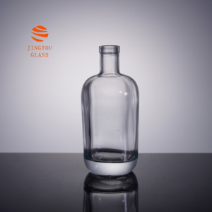 Bouteille de vin en verre minimaliste de 500 ml à fond épais et bords arrondis, idéale pour la vodka, le <span class=keywords><strong>gin</strong></span>, le whisky, livrée avec un emballage cadeau - Product Image 6