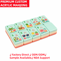 Fabrication sur mesure de jeux de Mahjong américains en acrylique avec motifs de carreaux personnalisés, 1, 2, 3, 4 ou 5 couches, pour le divertissement