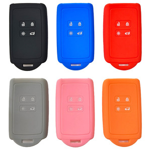 Housse de clé en silicone pour <span class=keywords><strong>Clio</strong></span> Megane, étui pour carte intelligente, anti-rayures, pour <span class=keywords><strong>Clio</strong></span> Megane, pour Renault - Product Image 1