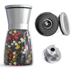 Ustensiles de cuisine, outil pour herbes et épices, salière et poivrière décorative, grand format transparent avec couvercle en métal, flacon en verre - Product Image 4
