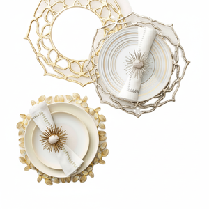 Placa decorativa etal Harger, Mantel Individual con bordes antiguos, posavasos para mesa - Product Image 1