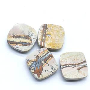 Pinceau nature 7x6mm Cabochon carré pour la fabrication de bijoux - Product Image 5