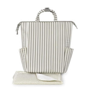 Bolsa de Pañales para Mamá, Organizador de Pañales para Viajes al Aire Libre, Bolsa de Bebé de Gran Capacidad, Bolsa de Cuero y Tela para Guardería, Bolsa Colgante para Mamá - Product Image 1