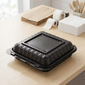 MFPP Lunch BoxPlastic Disposable Food Packaging Hinged Takeaway Food <b>Containers</b> - Product Image 1