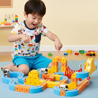 BJQ OEM DIY Magic Cube, blocs de construction en plastique, piste de voiture, anti-gravité, DIY, train électrique à grande vitesse, jouet de train miniature