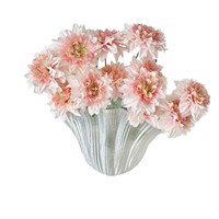 Bouquet de Dahlias Artificiels 4 Têtes Fleurs en Soie Vives Fausses Tiges de Dahlias Centres de Table Mariage Décoration Maison Accessoires Photo