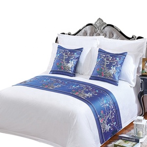 Wholesale Polyester Jacquard Luxury Size of Queen king Hotel Decorative <strong>Bed</strong> <strong>Runner</strong> for Sale - Product Image 2