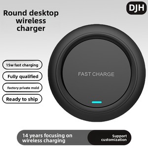 Base de Carga Inalámbrica Rápida de 15W, Compatible con Qi, con Indicador LED, Universal para iPhone, <span class=keywords><strong>Samsung</strong></span> y Teléfonos Android - Product Image 1