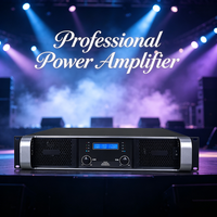 Amplificateur de puissance professionnel de classe AB à 2 canaux, montage en rack 2U, avec écran LCD, amplificateur audio stéréo pour système de sonorisation de scène