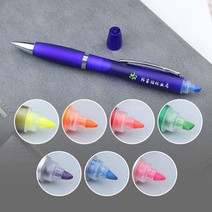 Customized Logo Highlighter <b>Pens</b> Creative Designs 2-in-1 Stationery Orange Novelty Ballpoint <b>Pen</b> School Students 1.0mm Writing - Product Image 3