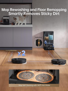 DREAME X30 X50 <strong>Pro</strong> Ultra Robot Vacuum Cleaner 8300Pa High Suction LED EU Self-Cleaning <strong>Brush</strong> Fast Charging <strong>Wet</strong> Dry Mopping HEPA - Product Image 4