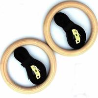 Supplying Real Wooden Gym Rings with Colorful Strap