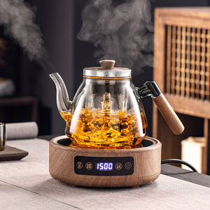 Cocina de Cerámica Digital de 1000W, Estufa Infrarroja Eléctrica Multifuncional, Instalación en Encimera, Uso Doméstico y Hotelero, Color Madera - Product Image 1